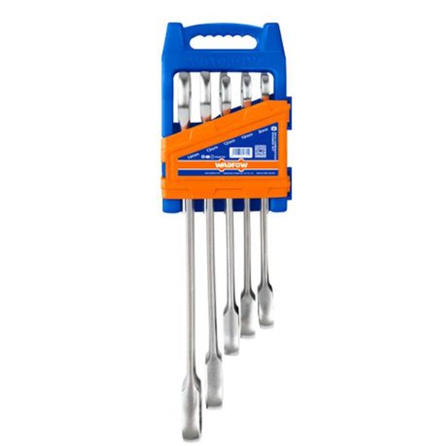 Wadfow - 5Pce Spanner Ratchet Set (Cr-Mo 8-14mm) - Wadfow - 5Pce Spanner Ratchet Set (Cr-Mo 8-14mm)