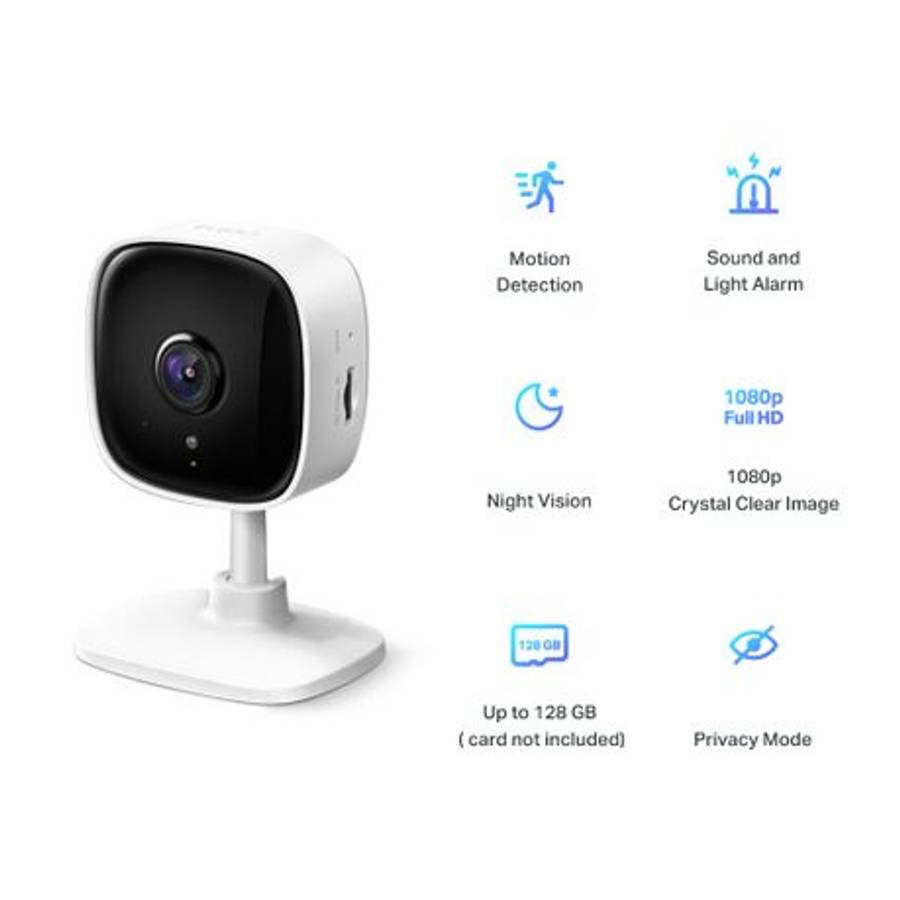 Tp-Link - Tapo TC60 Home Security Wi-Fi Camera with 1080p HD, Night Vision - Tp-Link - Tapo TC60 ...