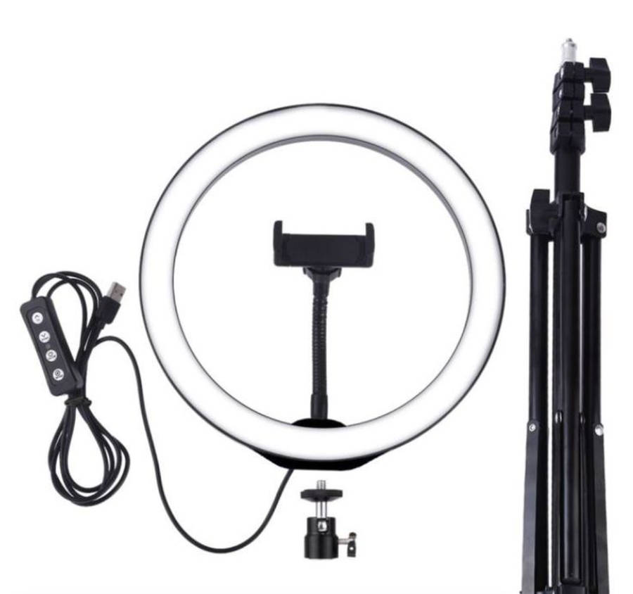 LED Ring Light On Tripod 14 Inch