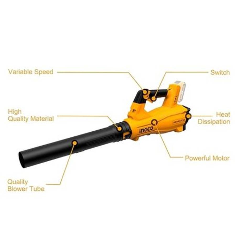 Ingco - Lithium-Ion Blower 20V (8.5 m /min) - Machine Only - Ingco - Lithium-Ion Blower 20V (8.5 ...