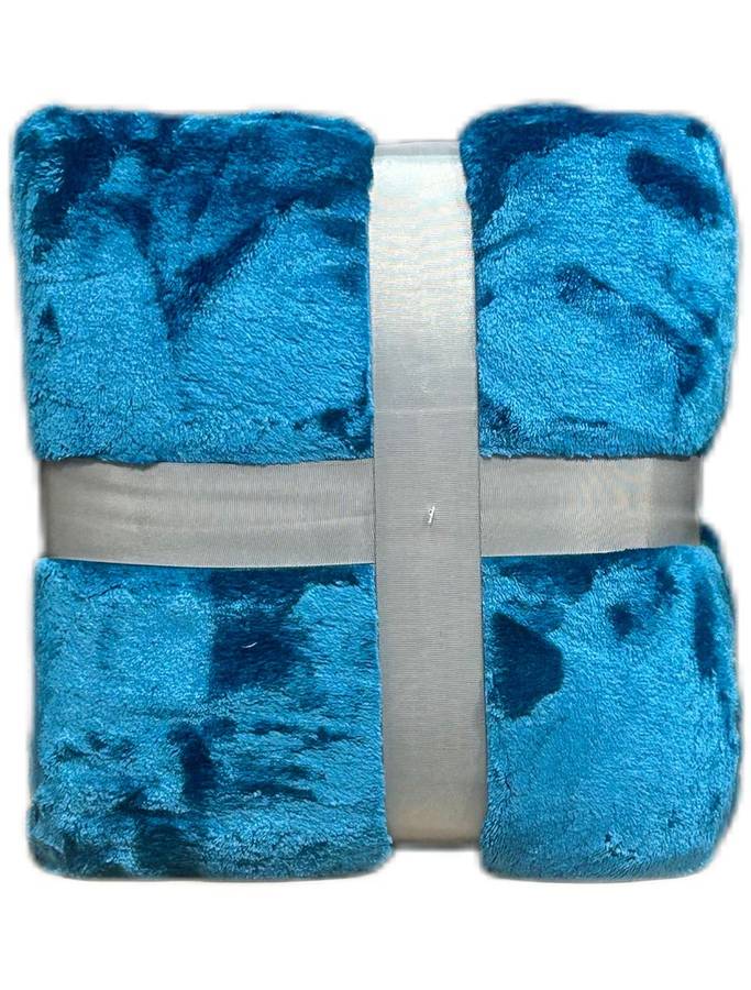 Big and super soft Absolute Decor Fleece Throw - Blue