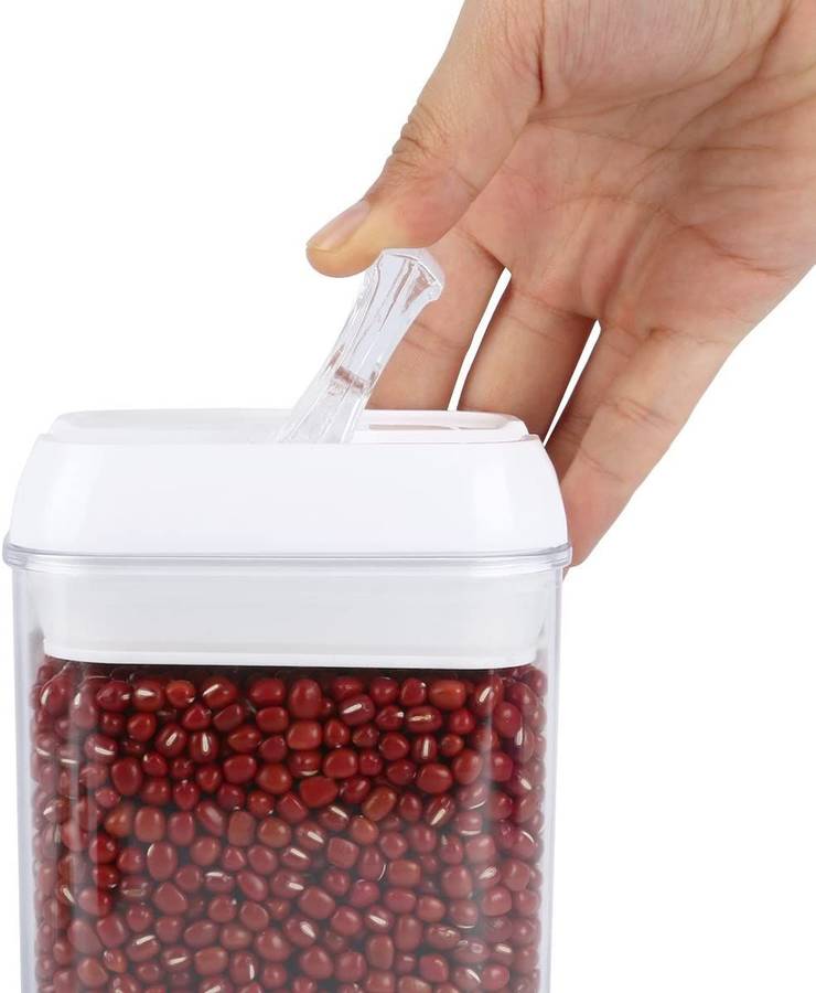 7 Pieces Air Tight Food Storage Containers - White