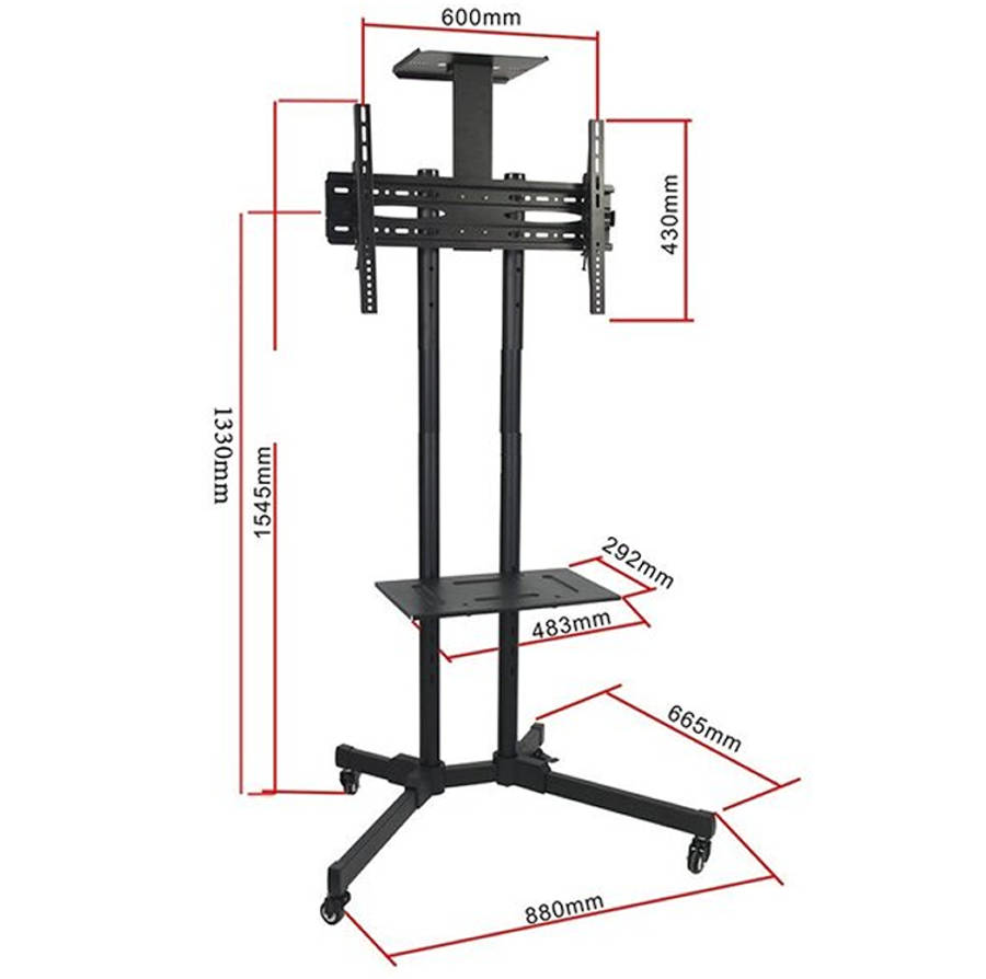 Mobile TV Trolley Stand Cart With Wheels
