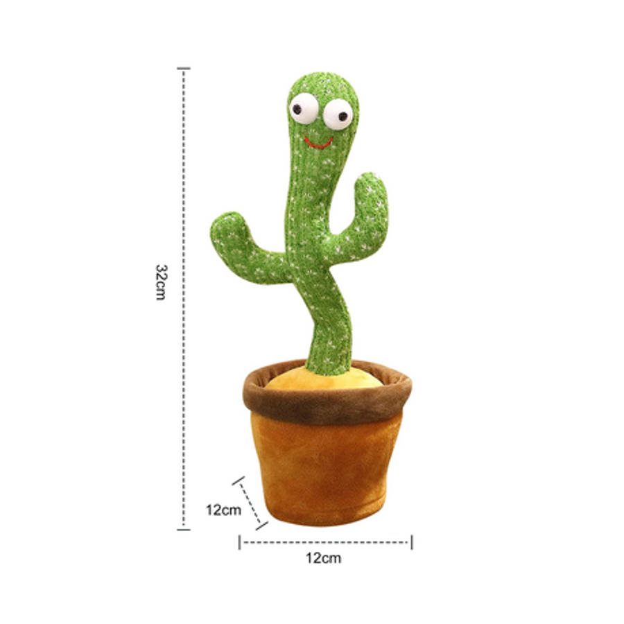 Kids 2 In 1 Dancing and Singing Cactus Plush Toy