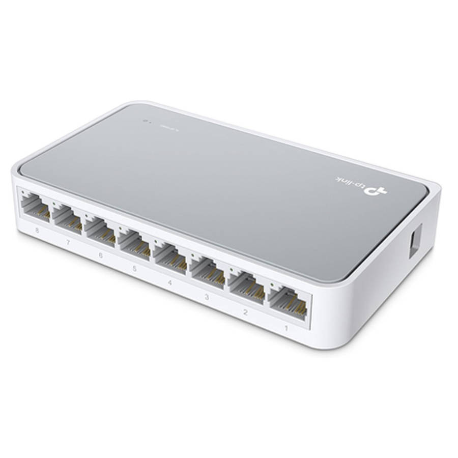 Tp-Link - SF1008D 8-Port 10/100Mbps Desktop Switch Green Tech Plug & Play - Tp-Link - SF1008D 8-P...