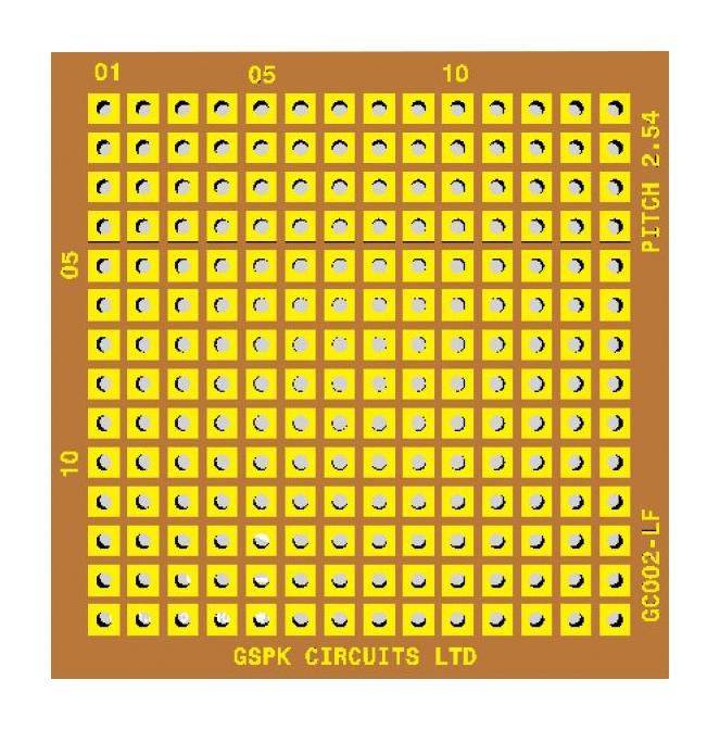 GSPK Circuits (GC002-LF) Prototyping Board, FR2, 40mm x 40.5mm