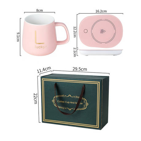 Classy Electric Coffee Warmer Coaster and Mug Set