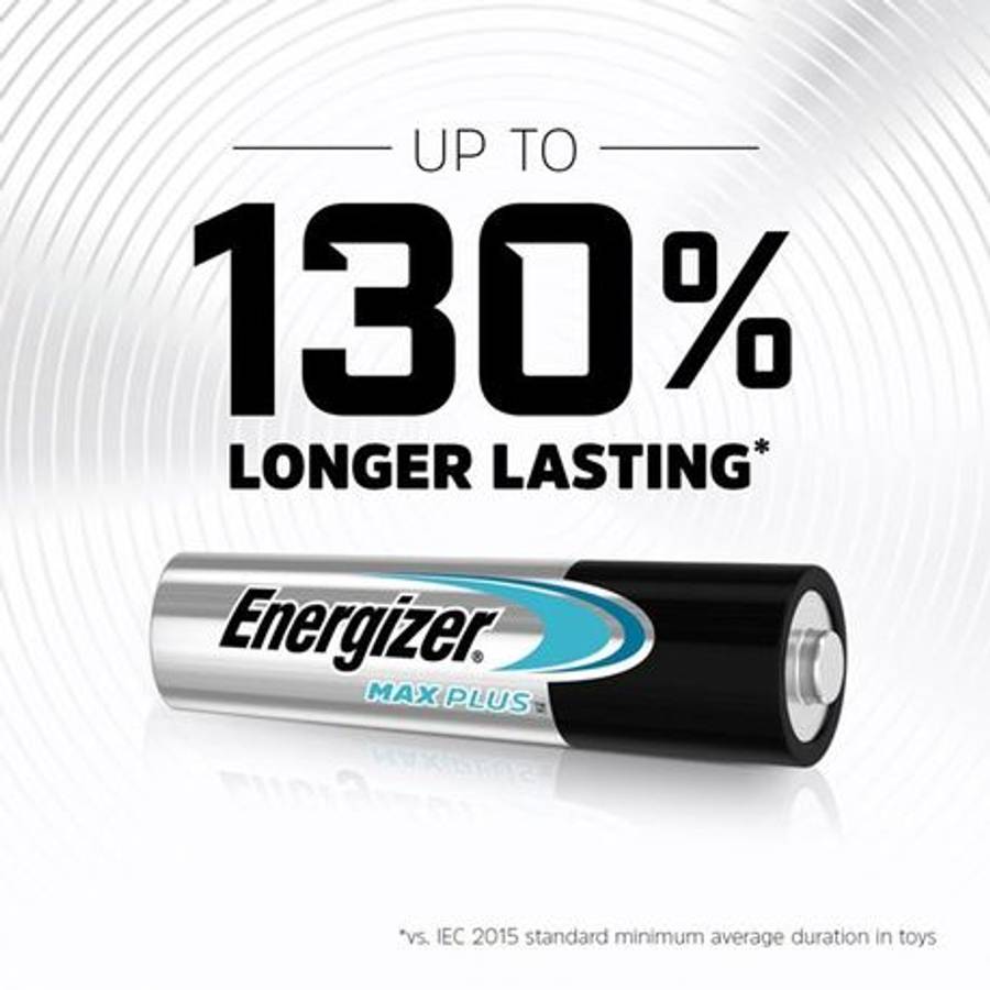 Energizer - 1.5v MAX Plus Alkaline AA Battery Card 4 - Energizer - 1.5v MAX Plus Alkaline AA Batt...