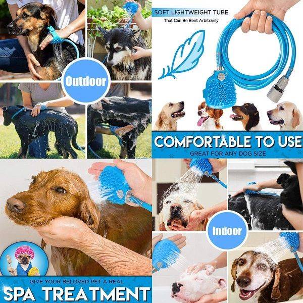 Multi-functional Pet Bathing Scrubber & Water Sprayer
