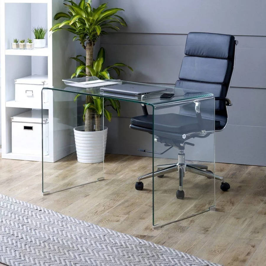Black PU-leather rotating office chair