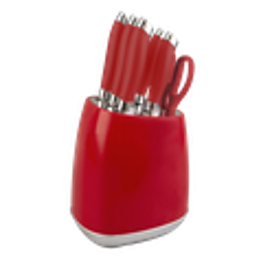 Royal Homeware Retro 7pc Knife Set - Red