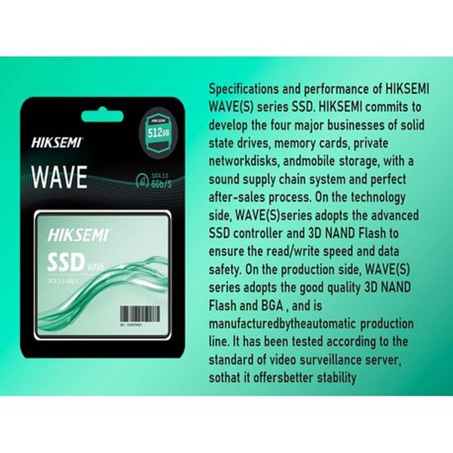 Hiksemi - Wave(s) 2.5 512gb Sataiii SSD - Hiksemi - Wave(s) 2.5 512gb Sataiii SSD