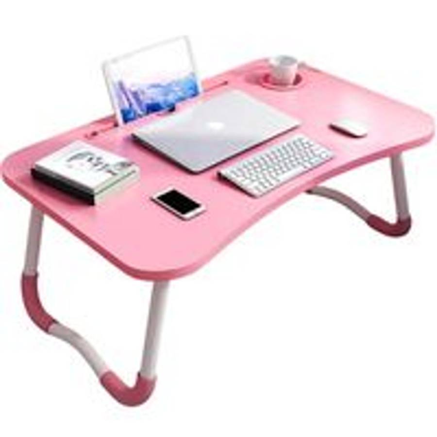 Dmart Laptop Stand Desk for Bed & Sofa ( brown-black-cream-pink-blue-green)
