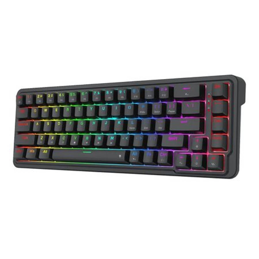 Redragon - Nova K709 65% Wired Gasket RGB Gaming Keyboard - Black - Redragon - Nova K709 65% Wire...