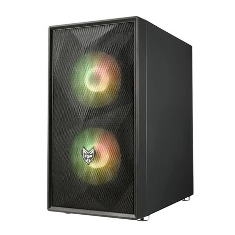 FSP - CST130A Micro-ATX Gaming Chassis Tempered Glass Side Panel - Black - FSP - CST130A Micro-AT...