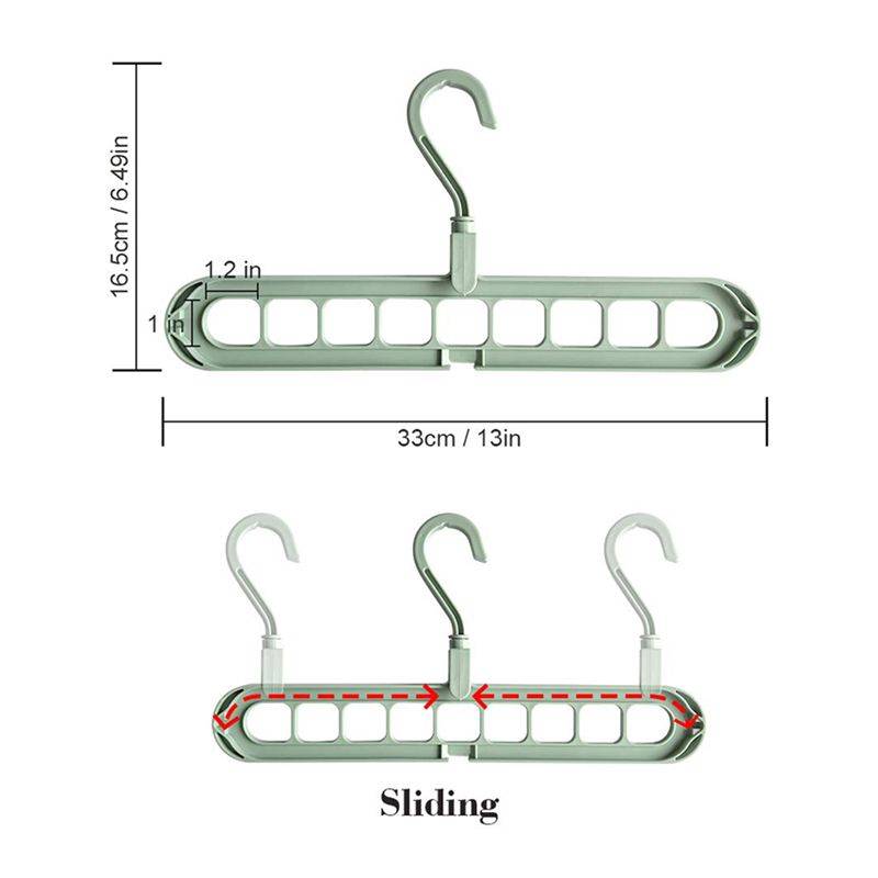 Slide Space Saving Clothes Hanger Organizer - 5 Pack