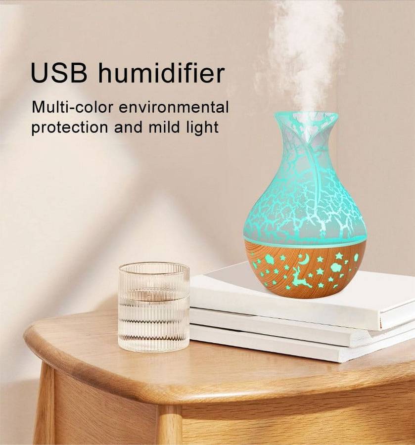 Mini Usb Aroma Diffuser Humidifier With 7 Colour Changing LED