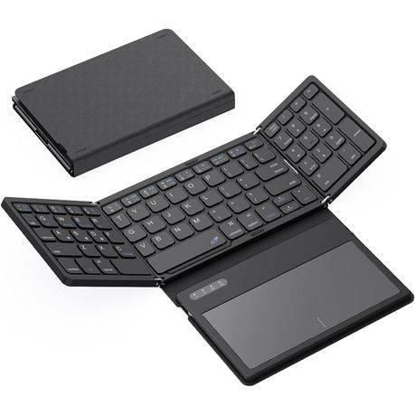 Foldable Bluetooth, Rechargeable Tri-Folding Ultra Slim Travel Keyboard