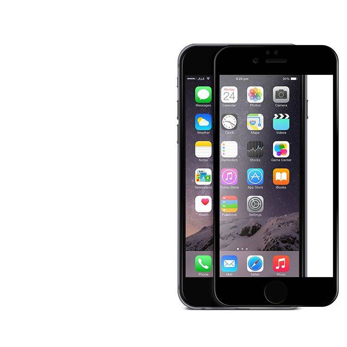 iPhone 6 & 6S Full cover 3D Tempered Glass Black