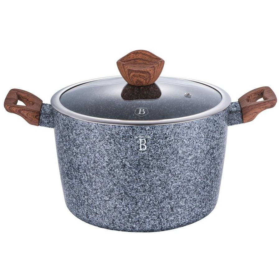 Berlinger Haus - 20 cm Forest Line Stock Pot with Glass Lid - Grey (READ THE DESCRIPTION)