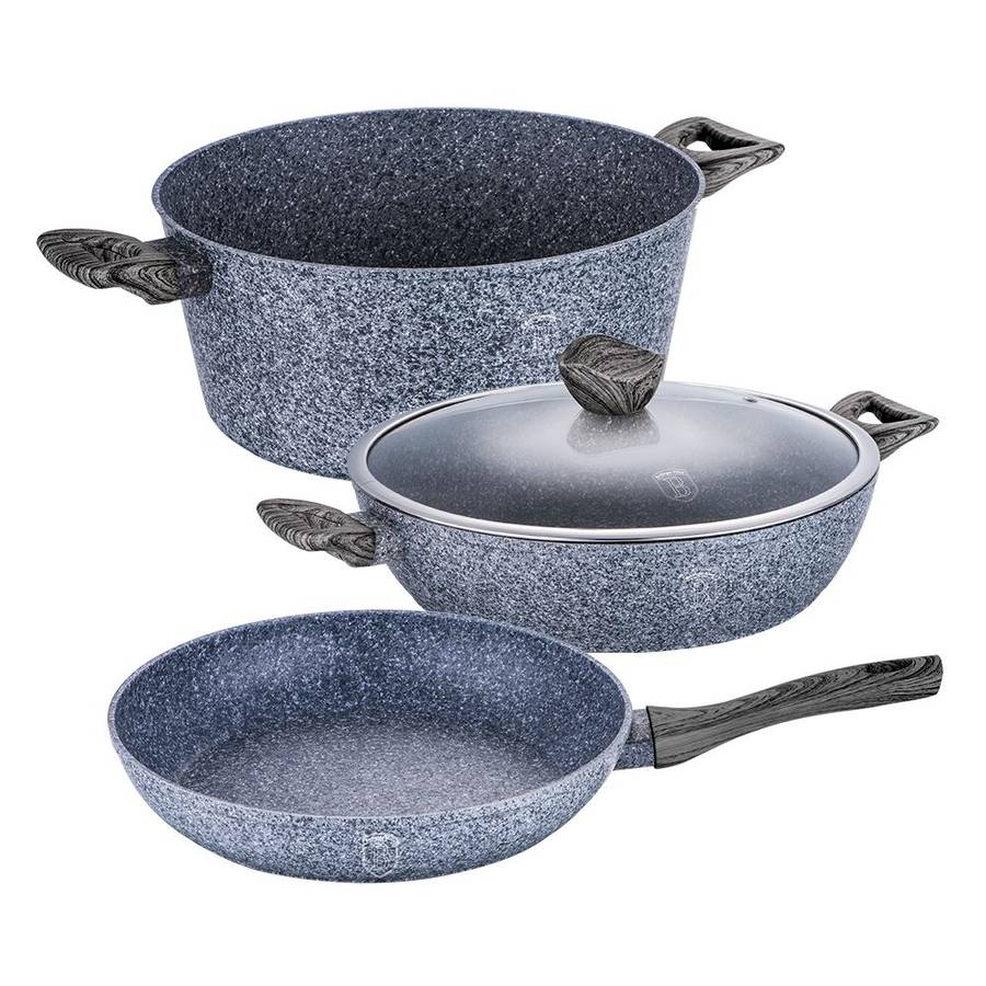 Berlinger Haus 4 Pieces Forest Line Marble Coating Induction Cookware Set(READ THE FULL DESCRIPTION)