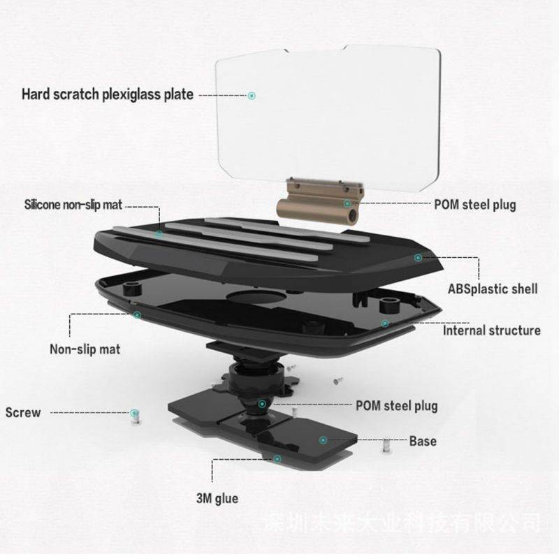 Cell Phone Reflector Heads-Up Display Bracket Mounted- OPEN BOX