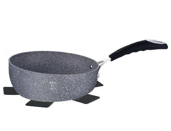 Berlinger Haus - 26 cm Marble Coating Metallic Line Flip Fry Pan - Stone Touch  (DEFORMED/SKEWED)