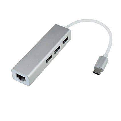 3 port USB 3.0 HUB with Ethernet & Type-C