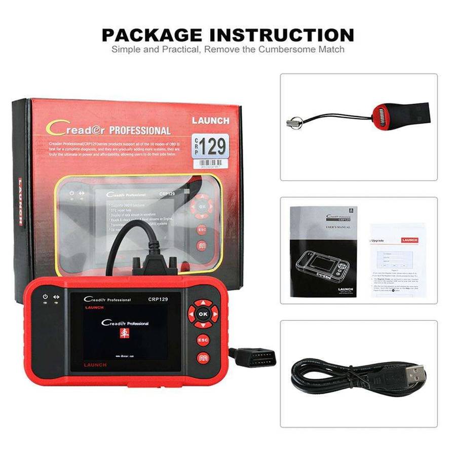 Launch Creader CRP129/Creader VIII Diagnostic Tool (Parallel Import) - Open Box