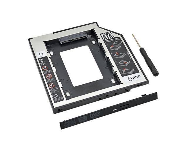 Techme Aluminum Universal SATA 2nd HDD Caddy 9.5mm Hard Drive Enclosure - Open Box