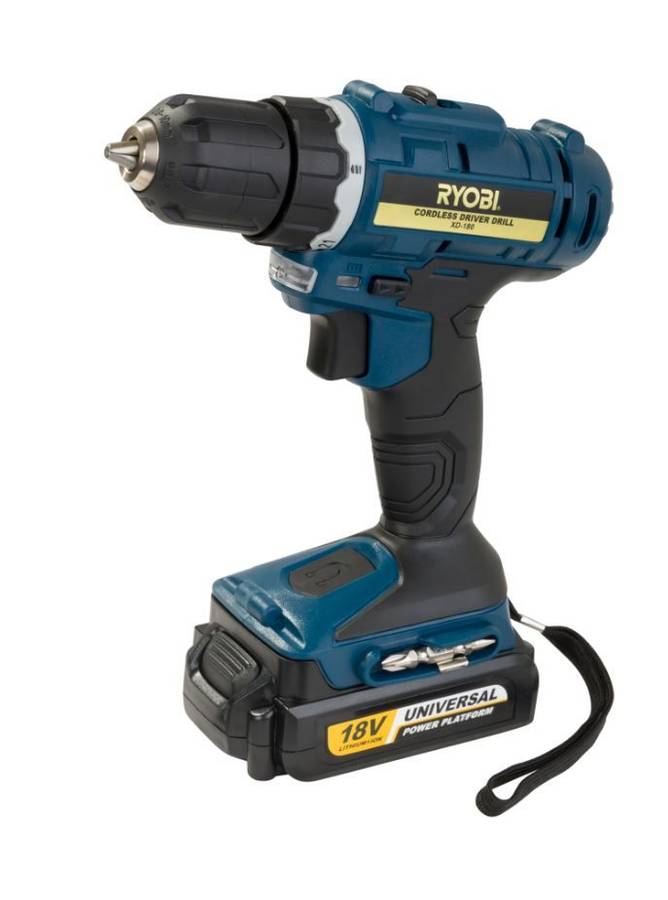 Ryobi 18V XD-180 Li-Ion Cordless Driver Drill incl charger & battery