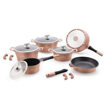 Herenthal 13 PiecesGreblon C3+ Non-Stick Coating Cookware Set - Copper (READ THE DESCRIPTION)