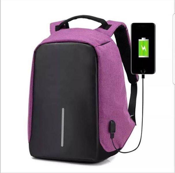 Anti-Theft Backpack - Purple (READ THE DESCRIPTION)