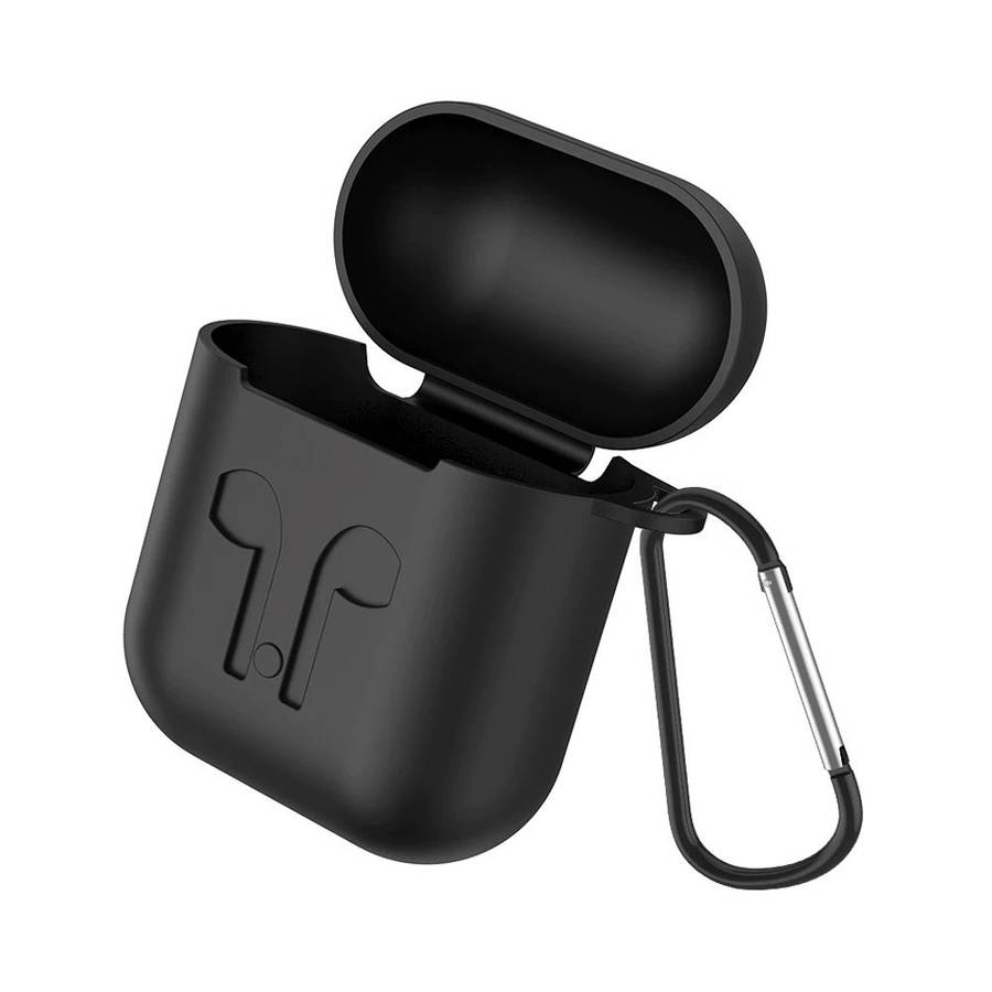 Protective Silicone Cover Compatible with Apple AirPods Charging Case - Black (Unboxed Item)