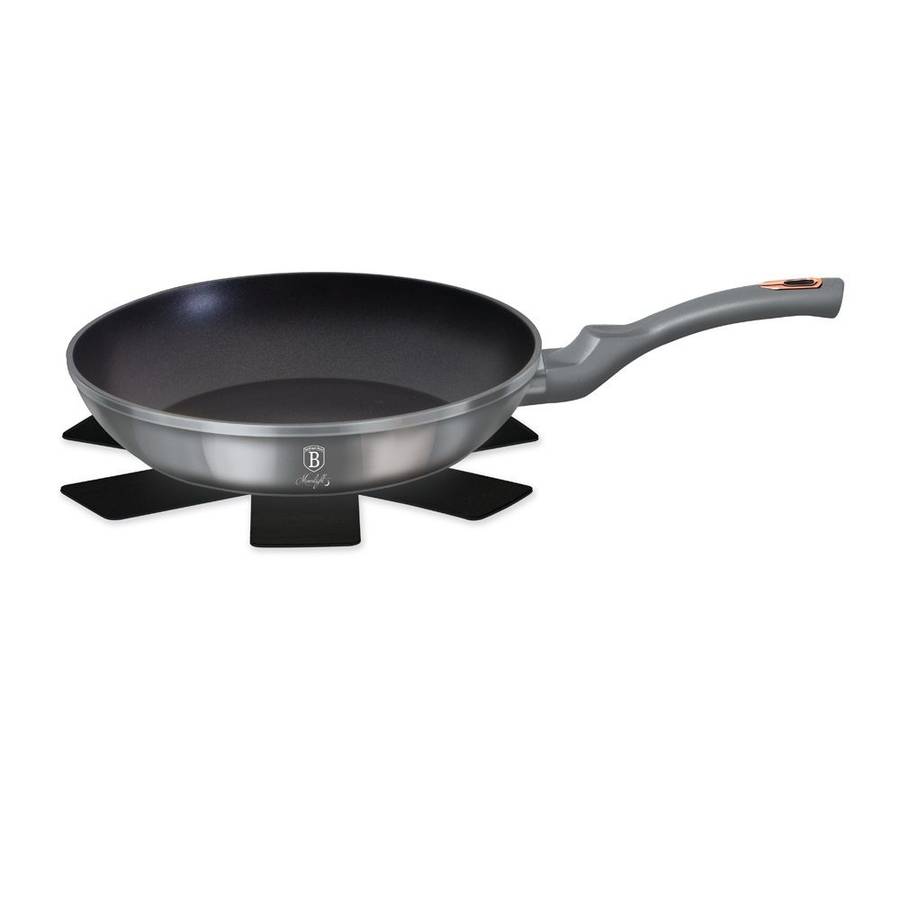 BERLINGER HAUS 24 CM MARBLE COATING FRY PAN: CARBON METALLIC(SECOND HAND)(NO HANDLE)
