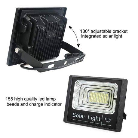 Ecomlight 60W Premium Solar LED Flood Light with Remote - 4 Pack