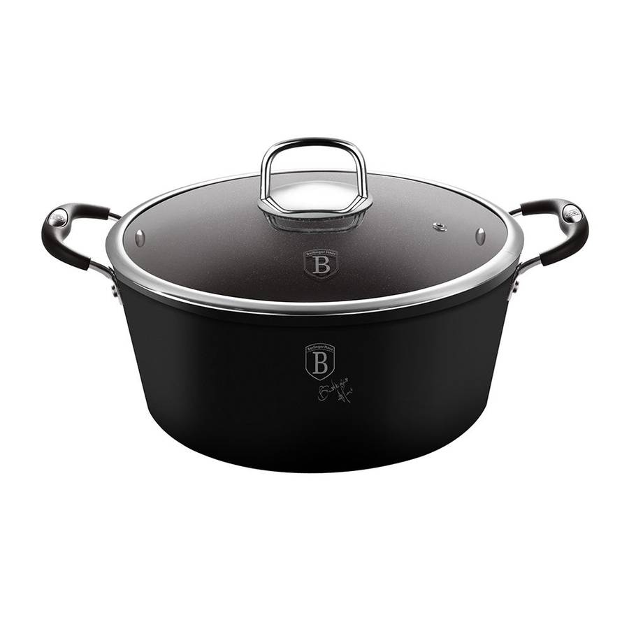 Berlinger Haus 24cm Oven Safe Casserole without Lid - Black Professional(SECOND HAND)(NO LID)