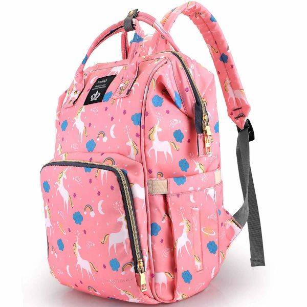 Multi-Functional Diaper Bag - Pink Unicorn (READ THE DESCRIPTION)