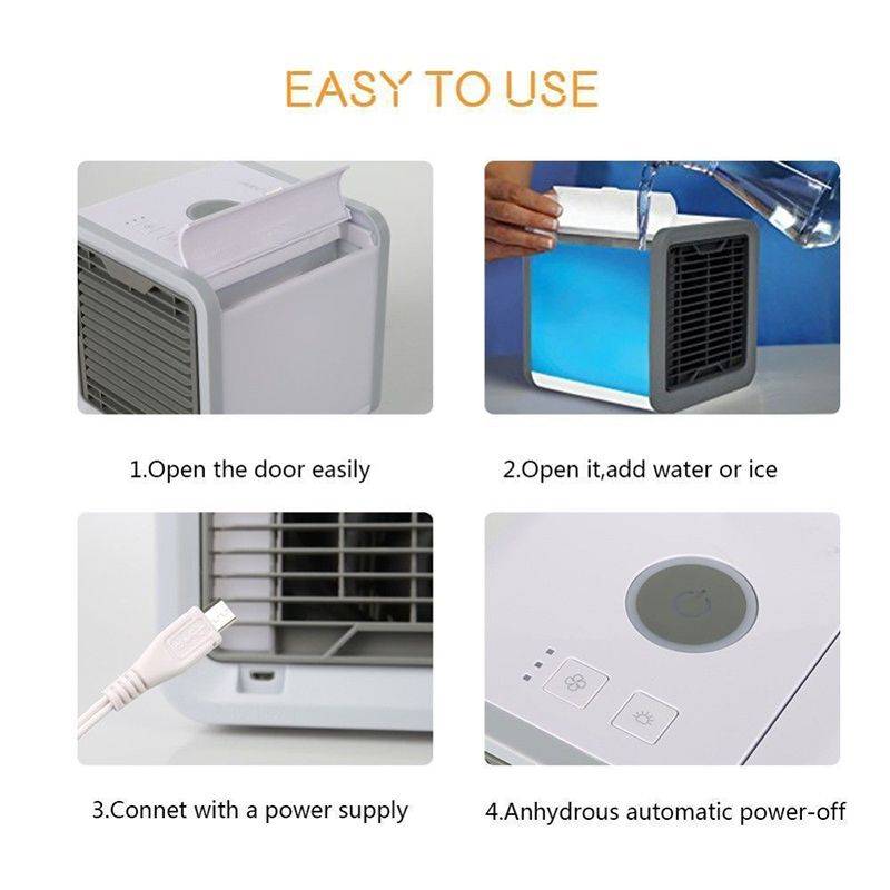 DHAO-Mini USB Personal Space Air Cooler Ultra Fan Humidifier Purifier