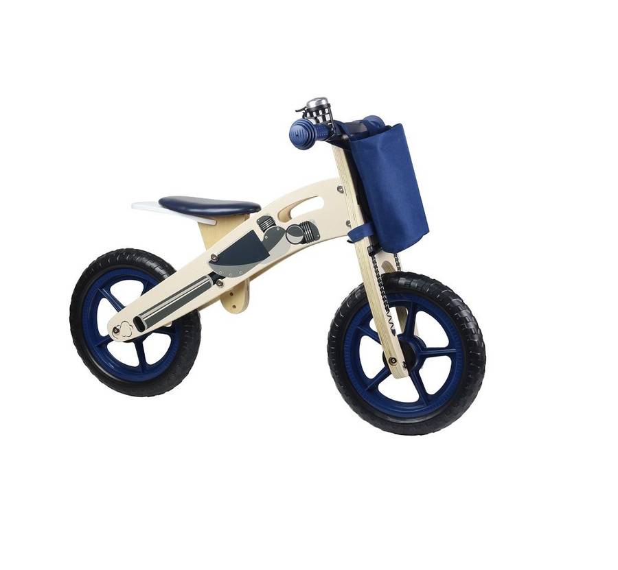 Kinder Line Woodline Wooden Balance Bike - Navy Blue