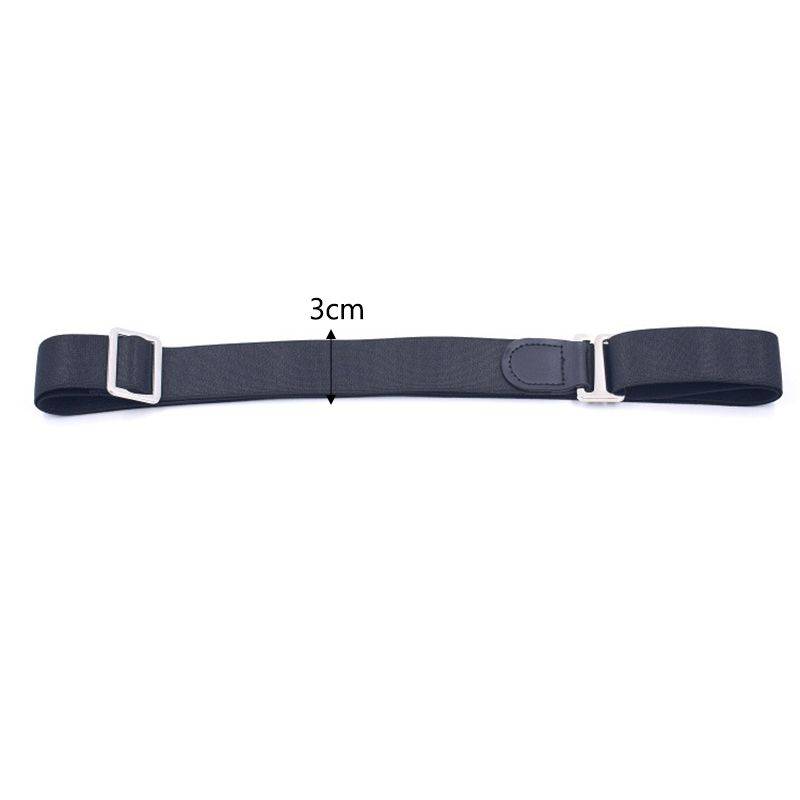 DHAO-Mens Shirt Stay Tuck It Belt Non-slip Wrinkle Bandage Super Belt - Black 2.5