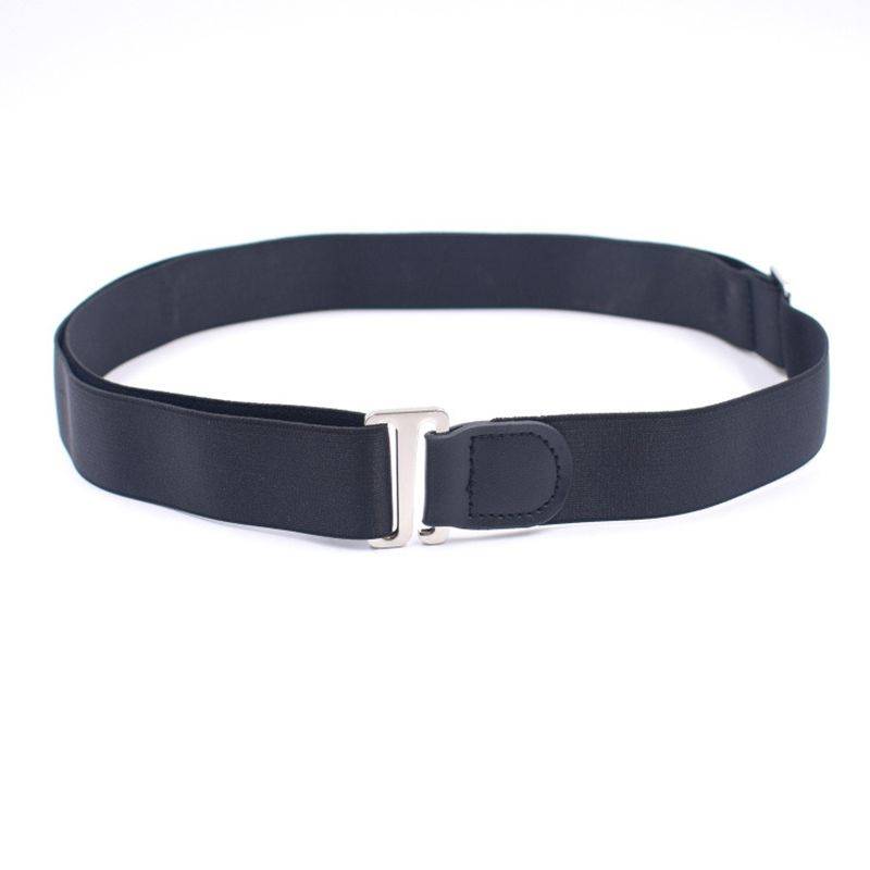 DHAO-Mens Shirt Stay Tuck It Belt Non-slip Wrinkle Bandage Super Belt - Black 2.5