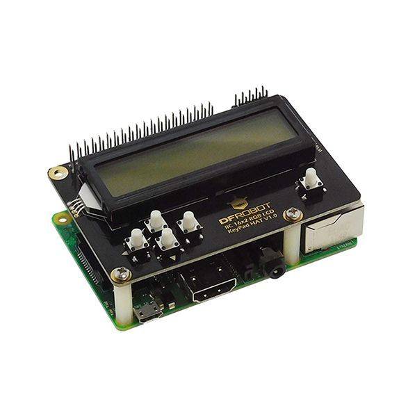 DFRobot, LCD KeyPad HAT with RGB Font (Compatible with Raspberry Pi 4B/3B+)