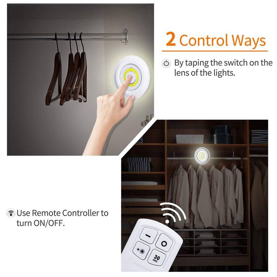 3 Piece LED Under Cabinet Light with Remote Control