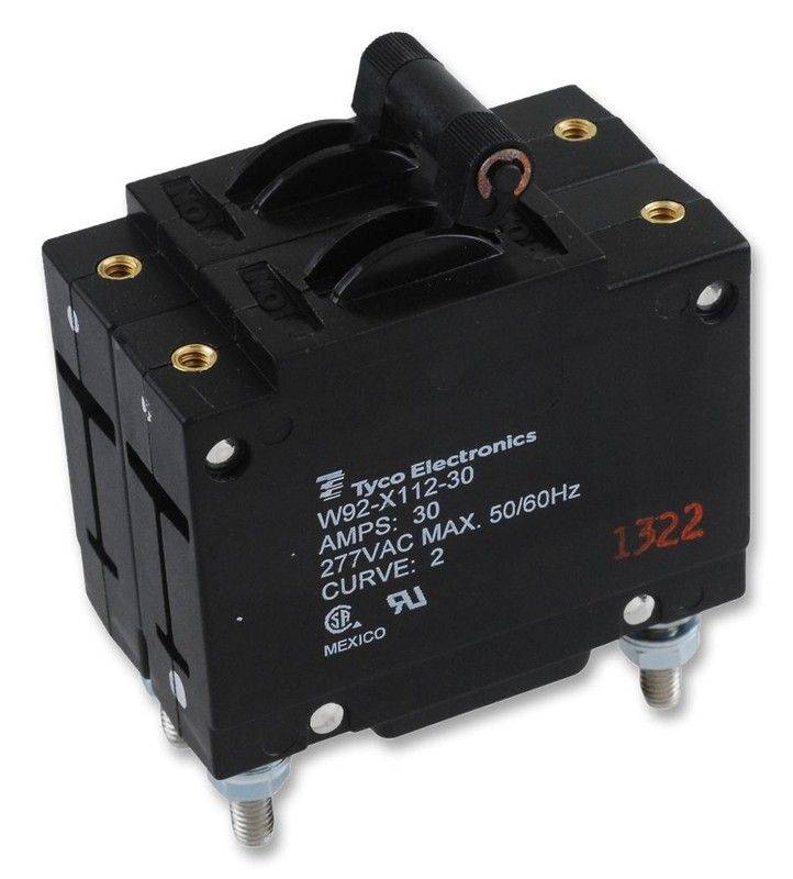 TE Connectivity, Hydromagnetic, Circuit Breaker, 2P, 277V, 30A