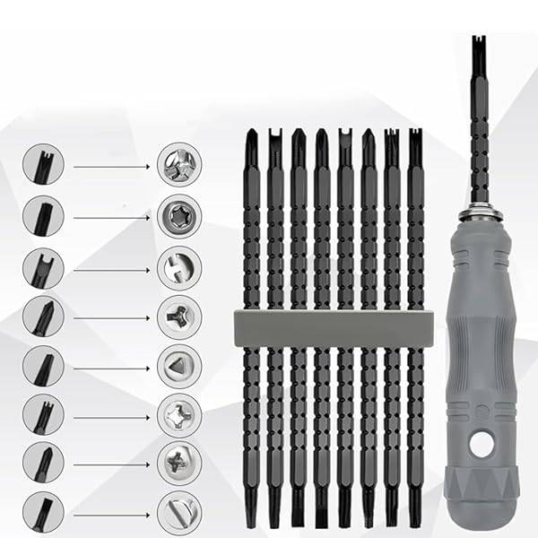 Multifunction Screwdriver Set with Torx Key for Household Repair Magnetic Drill Bits 17 in 1 Combo