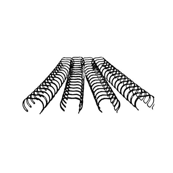 11mm Wire Binding Elements - 2:1 Pitch 100 Pack - Black Spiral Book Binders for Notebooks and Rep...