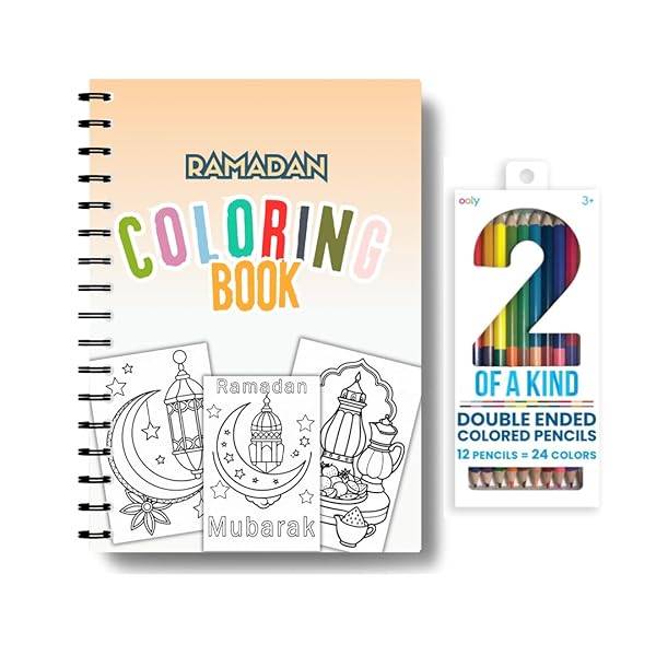 Ramadan Coloring Book for Adults and Islamic Kids [Ring-bound] Valenna