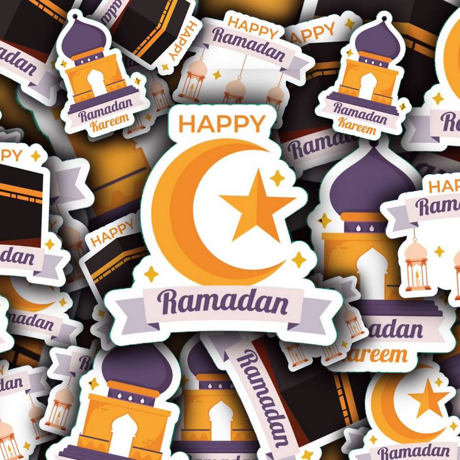 Eid Mubarak Stickers Ramadan Kareem Sticker Sheets for Gifts 100 Pack