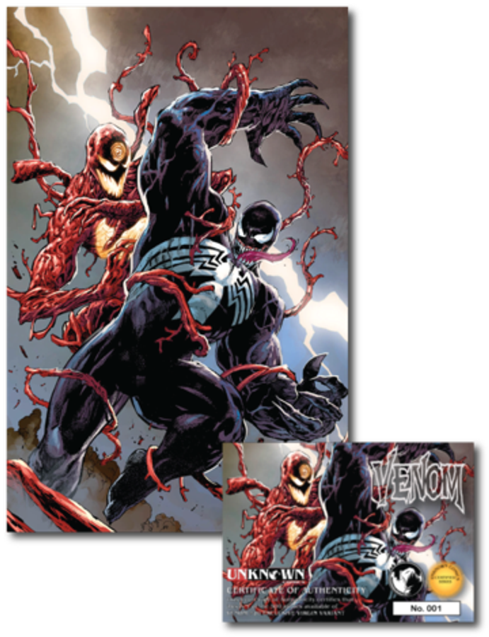 VENOM #20 UNKNOWN COMICS TONY DANIELS EXCLUSIVE VIRGIN VARIANT LMTD